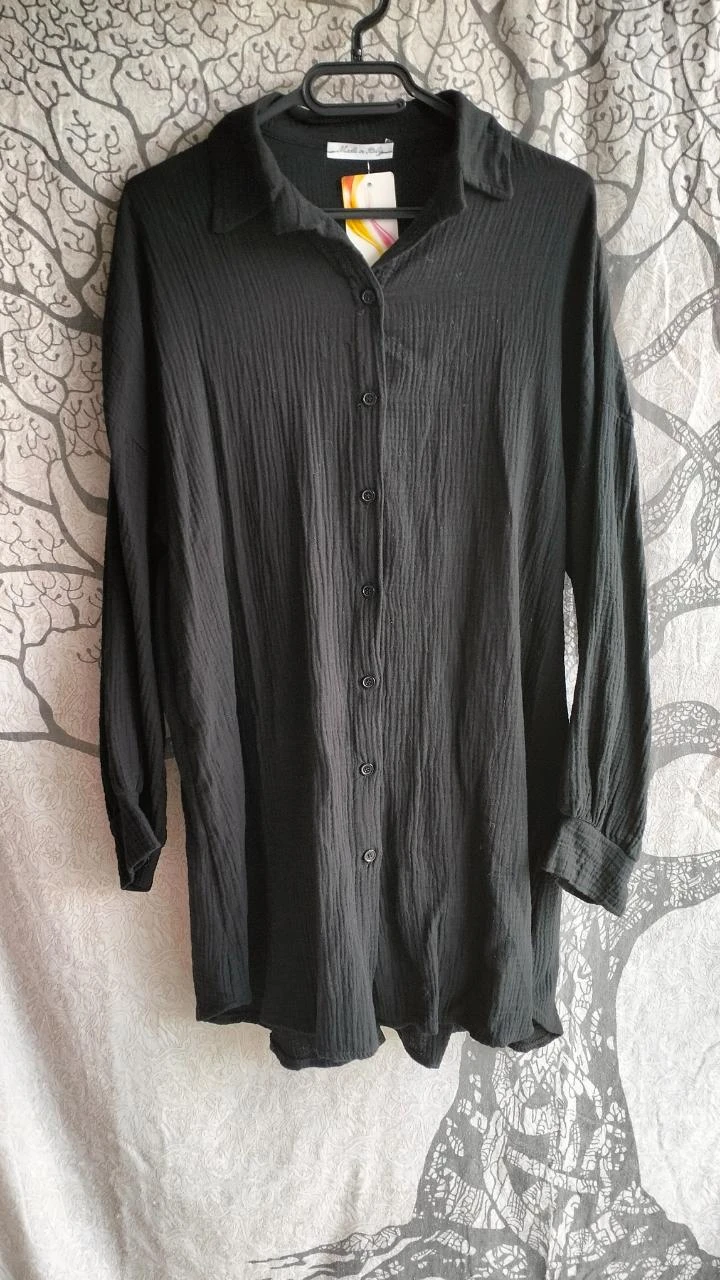 camisa larga negra – photo 3